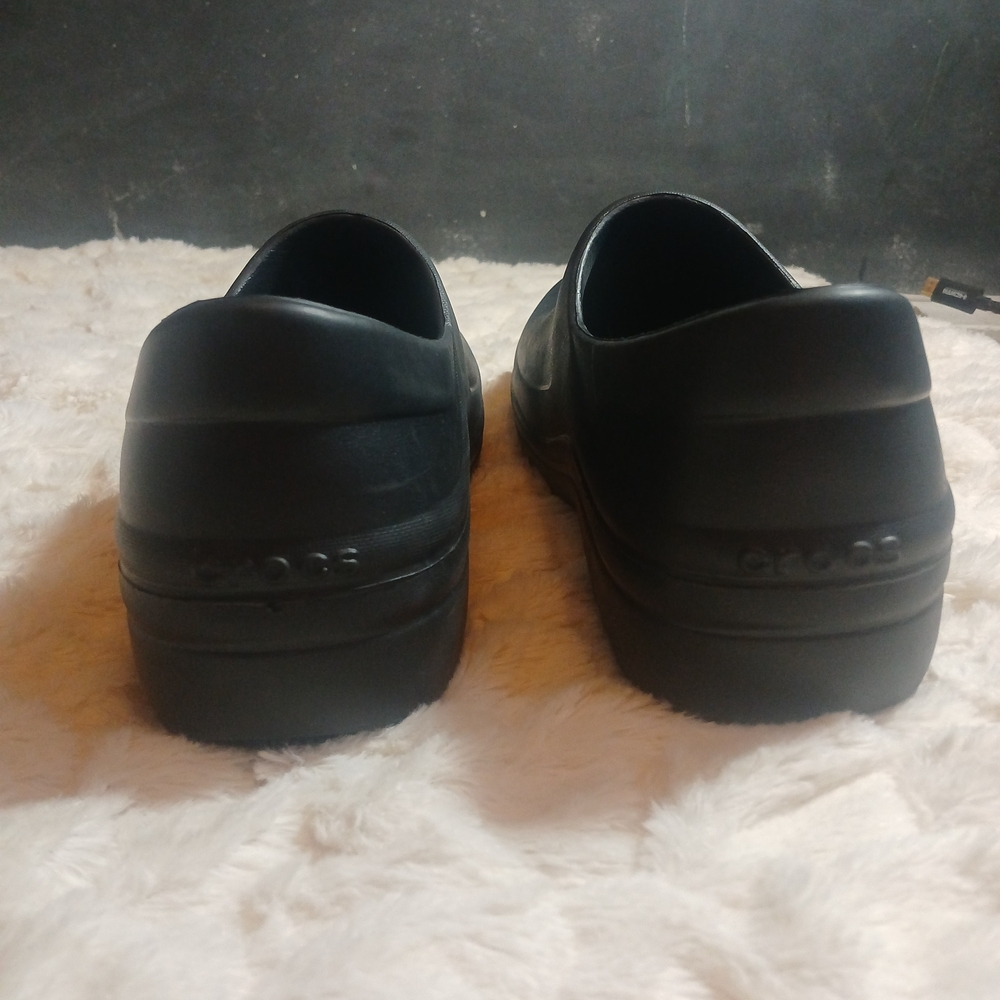 Crocs Neria Pro II Clogs Womens 10 Slip On Slip Resistant Black Work Shoes - Picture 2 of 10